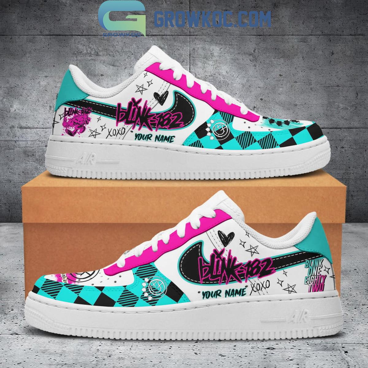 Blink-182 Music Forever Love Fan White Lace  NK1 AIRF1 Shoes HG Men Woman Fashion Shoes For Men Woman Sneaker Shoes Sneaker Shoes - Minisgiftshop