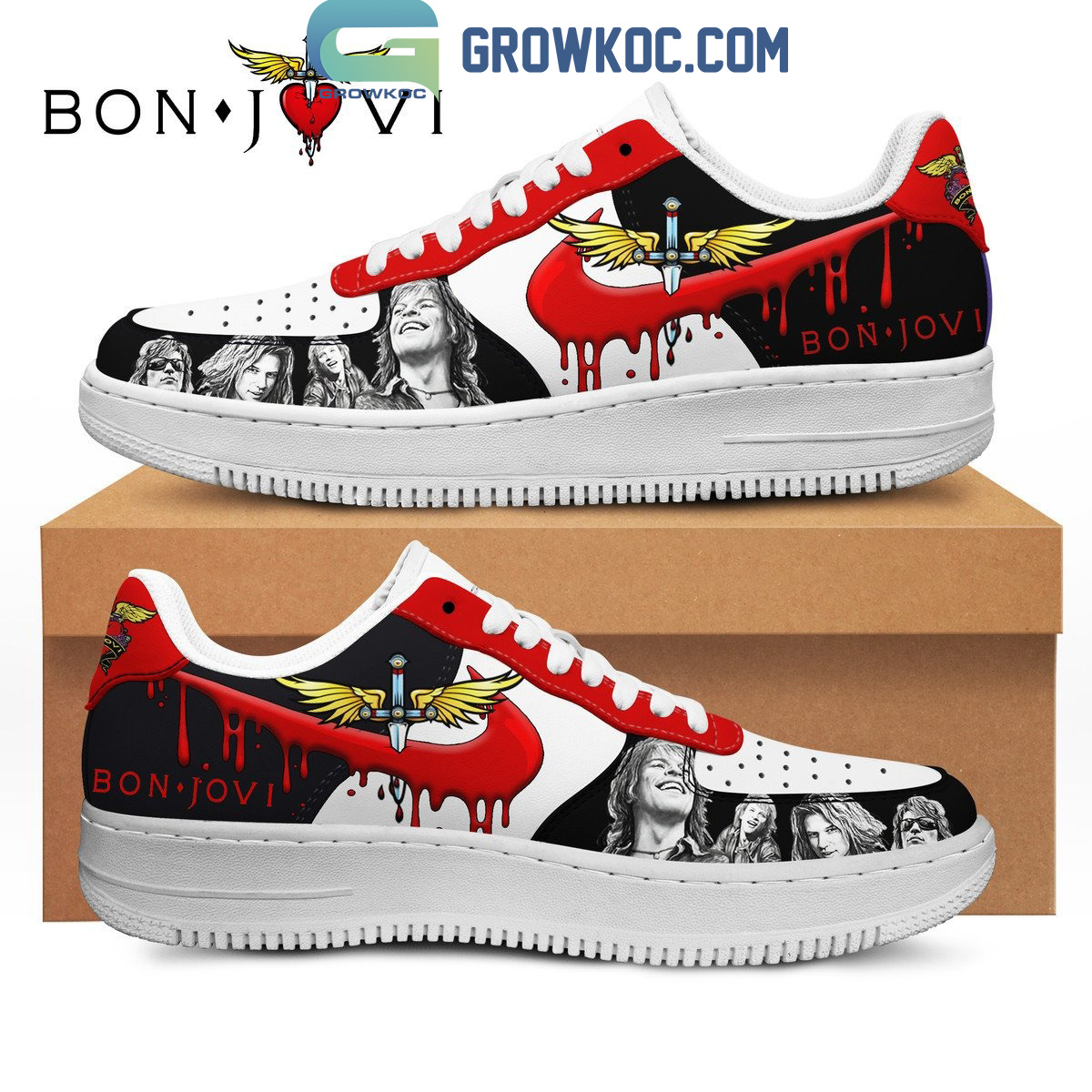 Bon Jovi Never Say Goodbye  NK1 AIRF1 Shoes HG Men Woman Fashion Shoes For Men Woman Sneaker Shoes Sneaker Shoes - Minisgiftshop