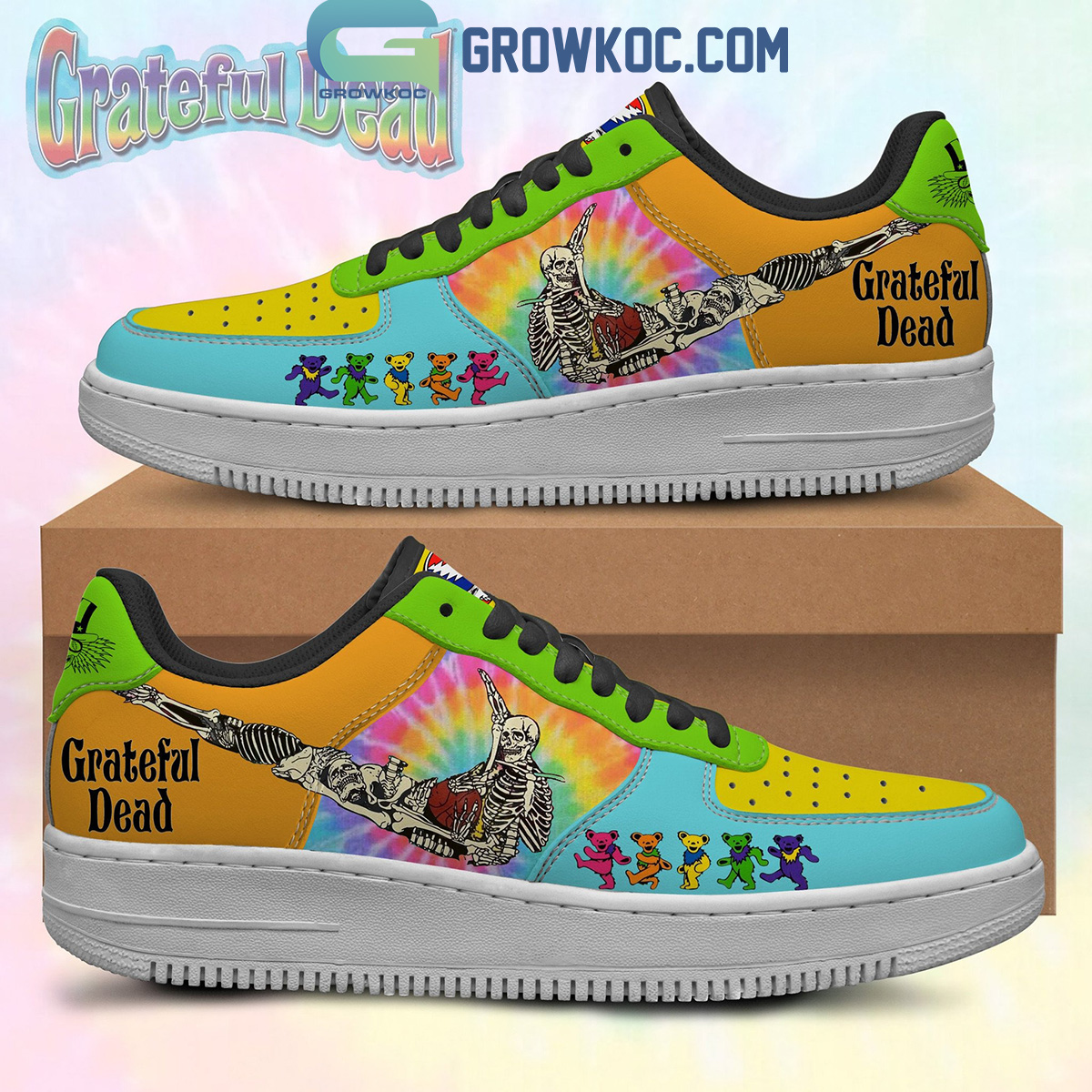 Grateful Dead Not All Who Wander Are Lost  NK1 AIRF1 Shoes HG Men Woman Fashion Shoes For Men Woman Sneaker Shoes Sneaker Shoes - Minisgiftshop