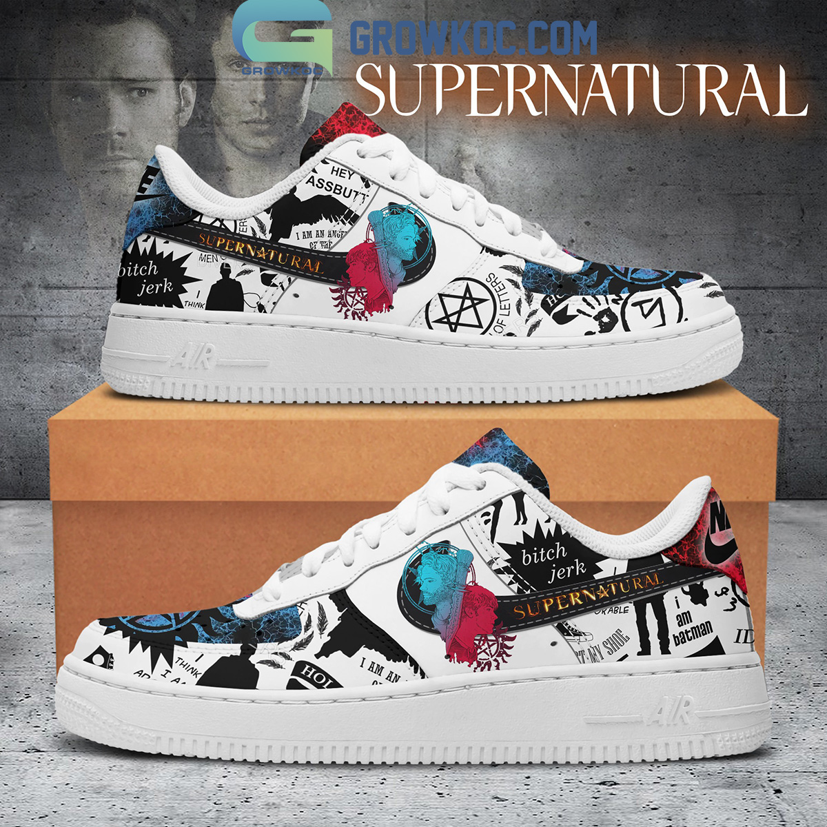 Supernatural I Am Batman  NK1 AIRF1 Shoes HG Men Woman Fashion Shoes For Men Woman Sneaker Shoes Sneaker Shoes - Minisgiftshop