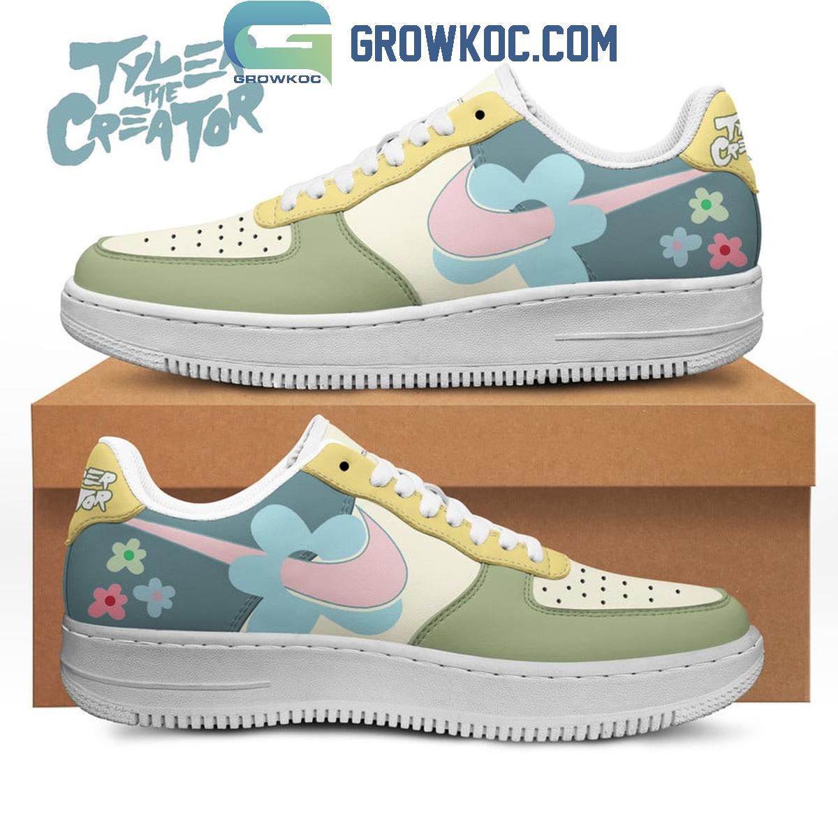 Tyler The Creator Pastel Design  NK1 AIRF1 Shoes HG Men Woman Fashion Shoes For Men Woman Sneaker Shoes Sneaker Shoes - Minisgiftshop