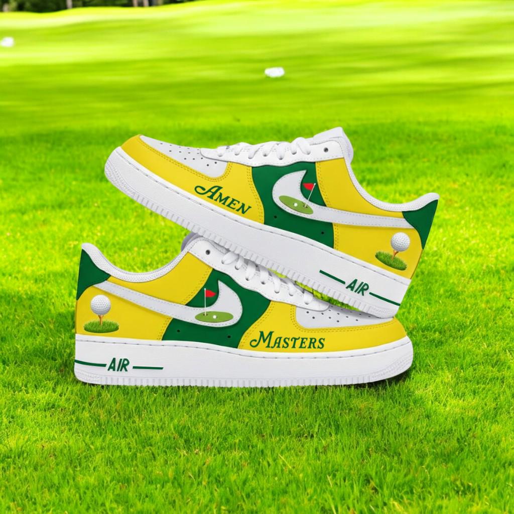 Personalized Golf AF1 Sneakers  Golf Masters Custom AF1 Shoes, Augusta Golf Masters Shoes NNA