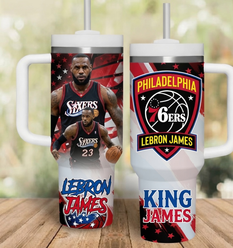LeBron James Philadelphia 76ers Black  23  30oz or 40 Oz Tumbler HG
