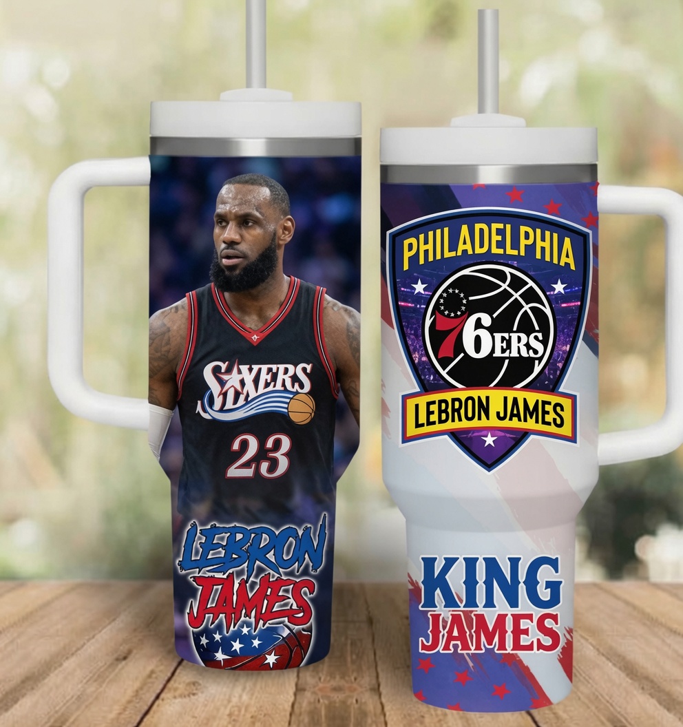 LeBron James Philadelphia 76ers Black  23  30oz or 40 Oz Tumbler HG
