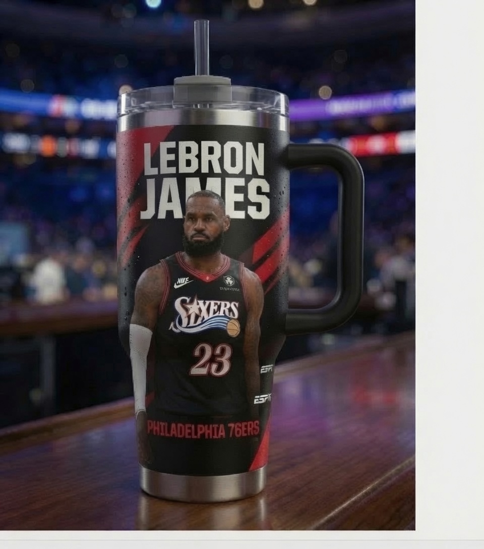 LeBron James Philadelphia 76ers Black  23  30oz or 40 Oz Tumbler HG