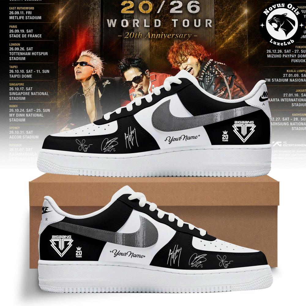 BIGBANG 20th Anniversary World Tour  NK1 AIRF1 Shoes HG Men Woman Fashion Shoes For Men Woman Sneaker Shoes HG