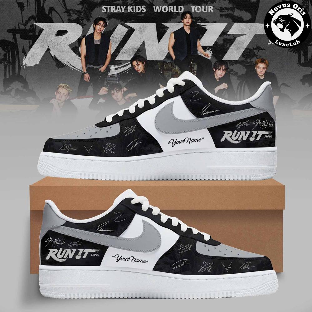 Stray Kids SKZ Run It Seoul Tour Custom  NK1 AIRF1 Shoes HG Men Woman Fashion Shoes For Men Woman Sneaker Shoes HG Style Sneakers